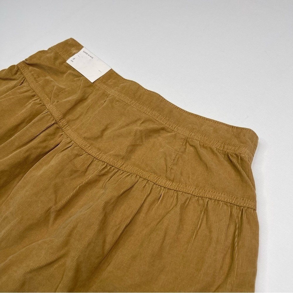 American Eagle Corduroy Skirt Mini Schoolgirl Preppy Academia Y2K Fall Tan New - Picture 6 of 14